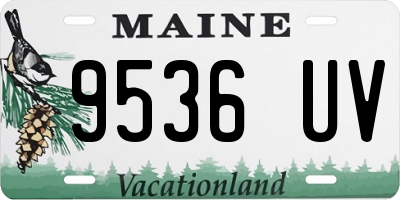 ME license plate 9536UV