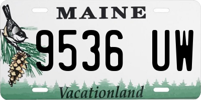 ME license plate 9536UW