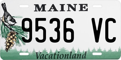 ME license plate 9536VC