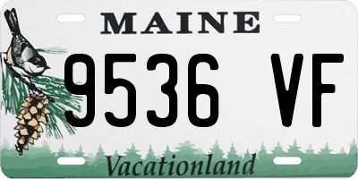 ME license plate 9536VF