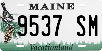 ME license plate 9537SM