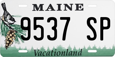 ME license plate 9537SP