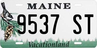ME license plate 9537ST