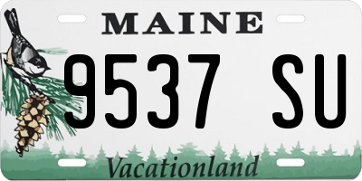ME license plate 9537SU
