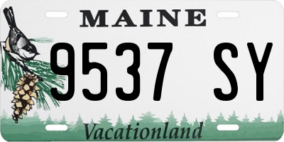 ME license plate 9537SY