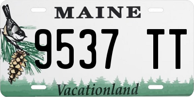 ME license plate 9537TT
