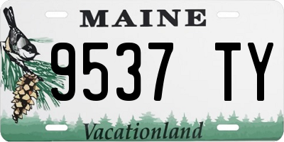 ME license plate 9537TY