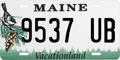 ME license plate 9537UB