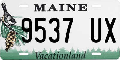 ME license plate 9537UX