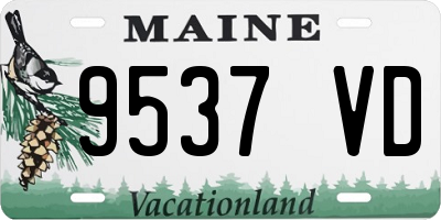 ME license plate 9537VD