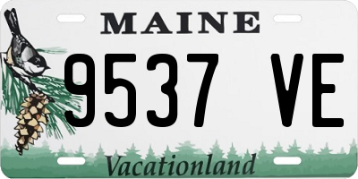 ME license plate 9537VE