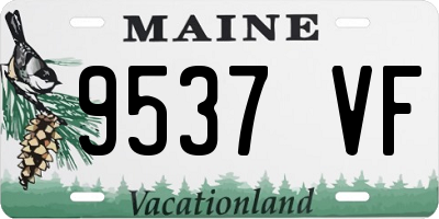 ME license plate 9537VF
