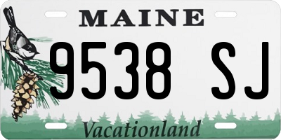 ME license plate 9538SJ