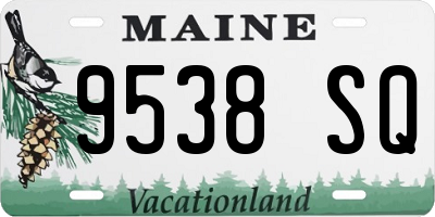 ME license plate 9538SQ