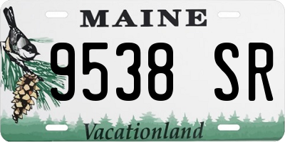 ME license plate 9538SR