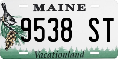 ME license plate 9538ST