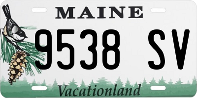 ME license plate 9538SV