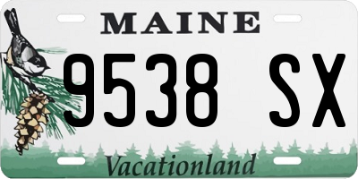 ME license plate 9538SX