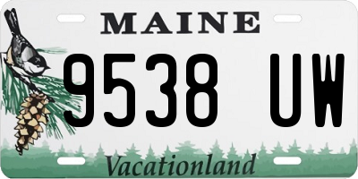 ME license plate 9538UW