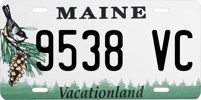 ME license plate 9538VC