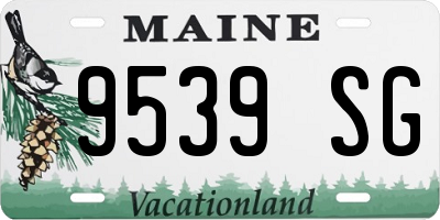 ME license plate 9539SG
