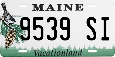 ME license plate 9539SI