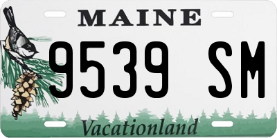 ME license plate 9539SM