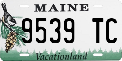 ME license plate 9539TC
