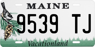 ME license plate 9539TJ