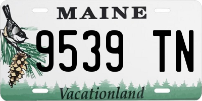 ME license plate 9539TN