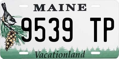 ME license plate 9539TP