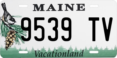 ME license plate 9539TV