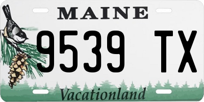 ME license plate 9539TX