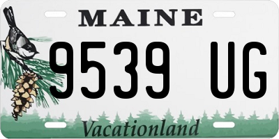 ME license plate 9539UG