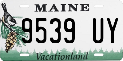 ME license plate 9539UY