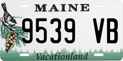 ME license plate 9539VB