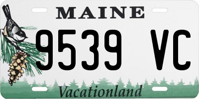 ME license plate 9539VC