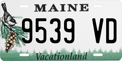 ME license plate 9539VD