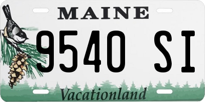 ME license plate 9540SI