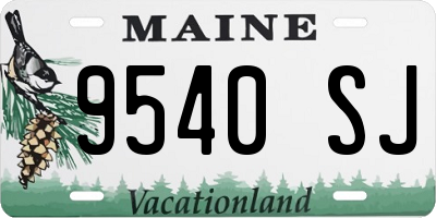 ME license plate 9540SJ