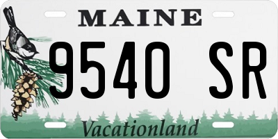 ME license plate 9540SR