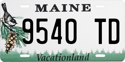 ME license plate 9540TD