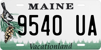 ME license plate 9540UA