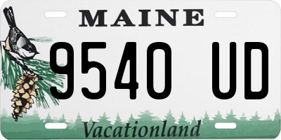 ME license plate 9540UD