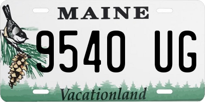 ME license plate 9540UG