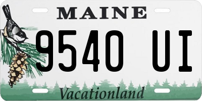 ME license plate 9540UI
