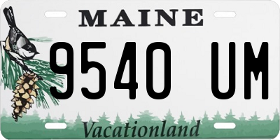 ME license plate 9540UM