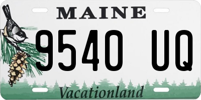 ME license plate 9540UQ