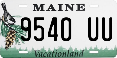 ME license plate 9540UU