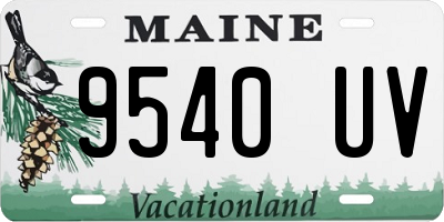 ME license plate 9540UV